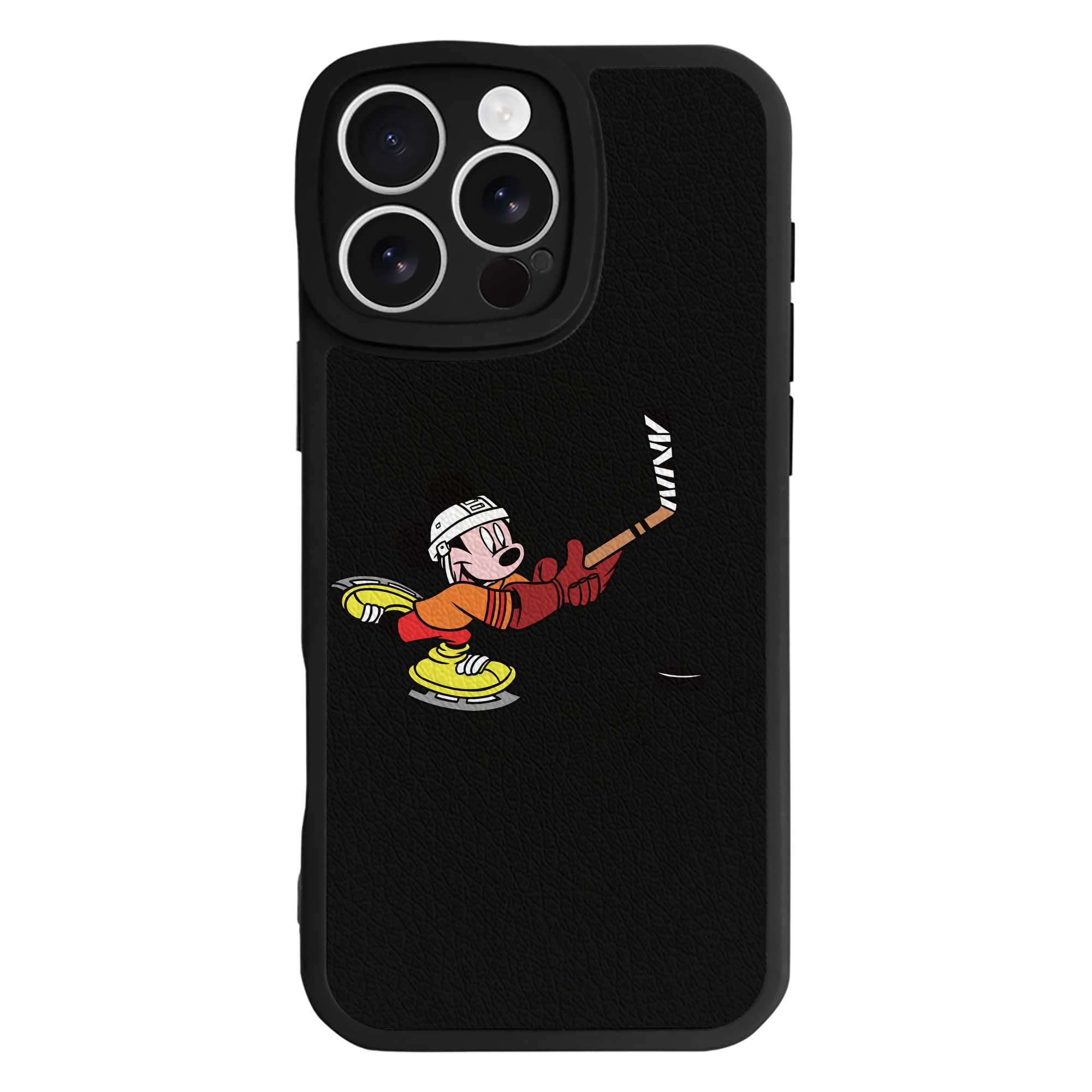 （画像用） ミッキーマウス Mickey Mouse 【iPhone 16シリーズ対応】シリコンスマホケース（レザー調） 材質：シリコン